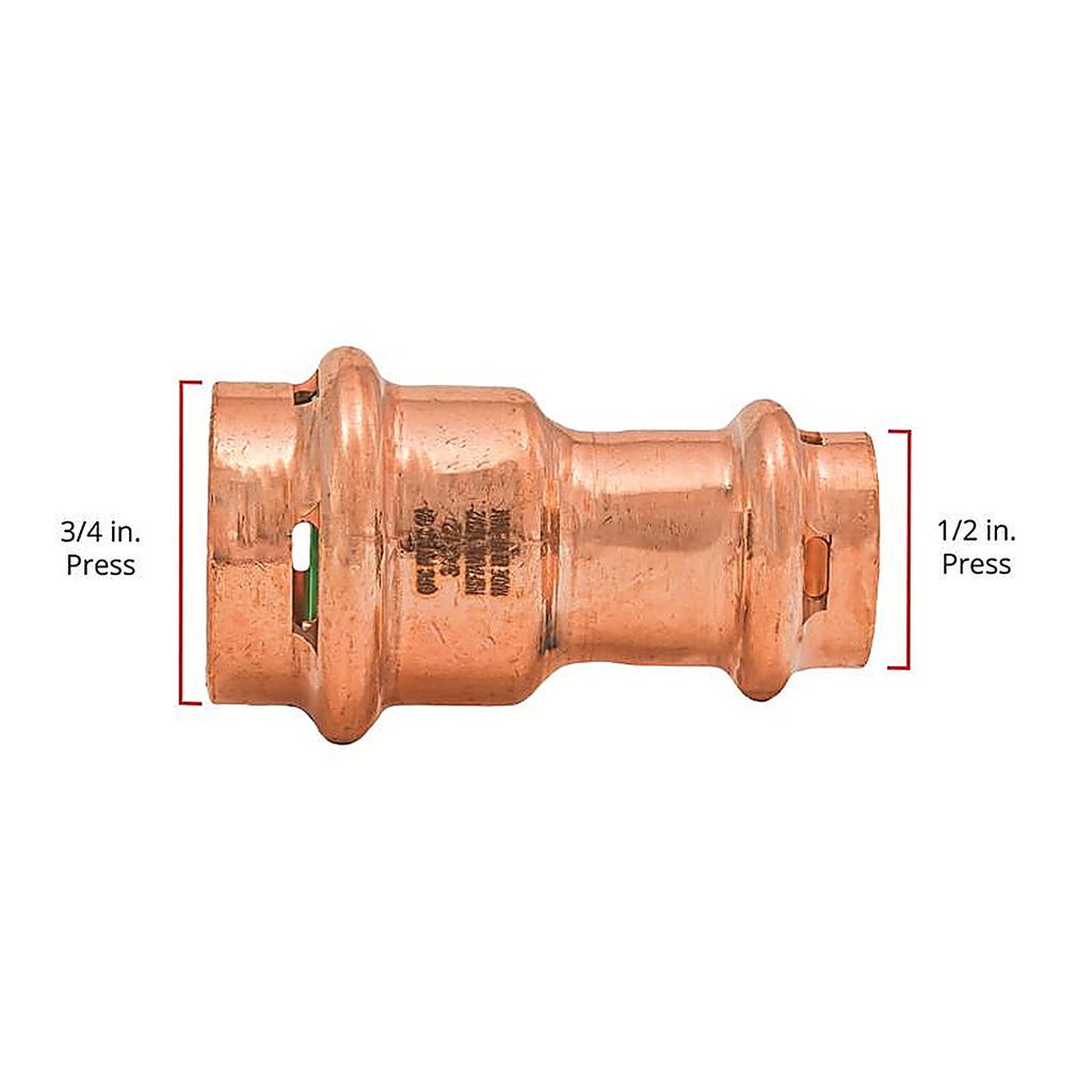 QuickFitting - SPWRC21R - 3/4 In. Press In. Press In. Copper Reducing Coupling