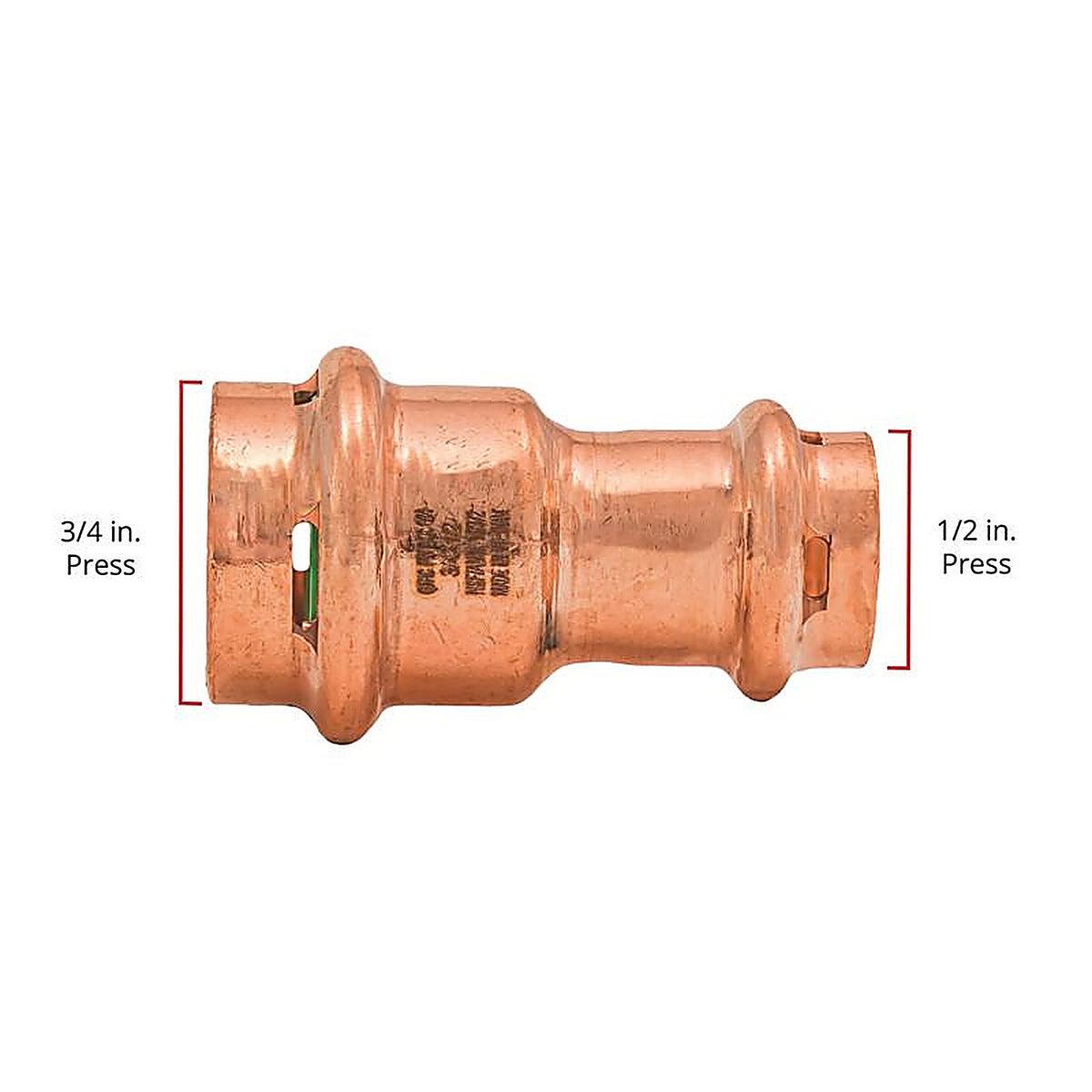 QuickFitting - SPWRC21R - 3/4 In. Press In. Press In. Copper Reducing Coupling