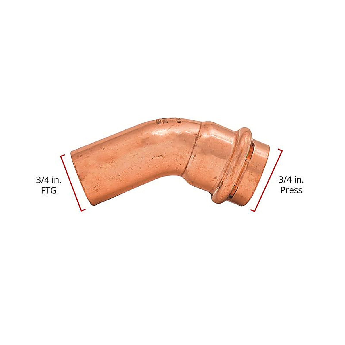 QuickFitting - SPWE22-45STR - 3/4 In. Press In. FTG In. Copper 45 Degree Street Elbow