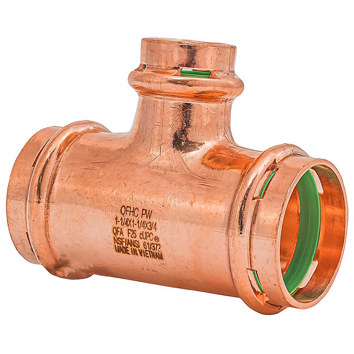 QuickFitting - SPWT442R - 1-1/4 In. Press In. Press In. Copper Tee