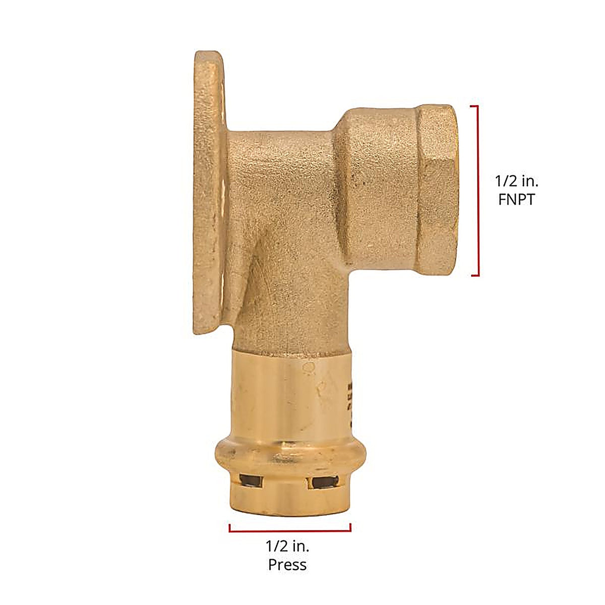 QuickFitting - SPWD11R - 1/2 In. Press In. Brass 90 Degree Elbow