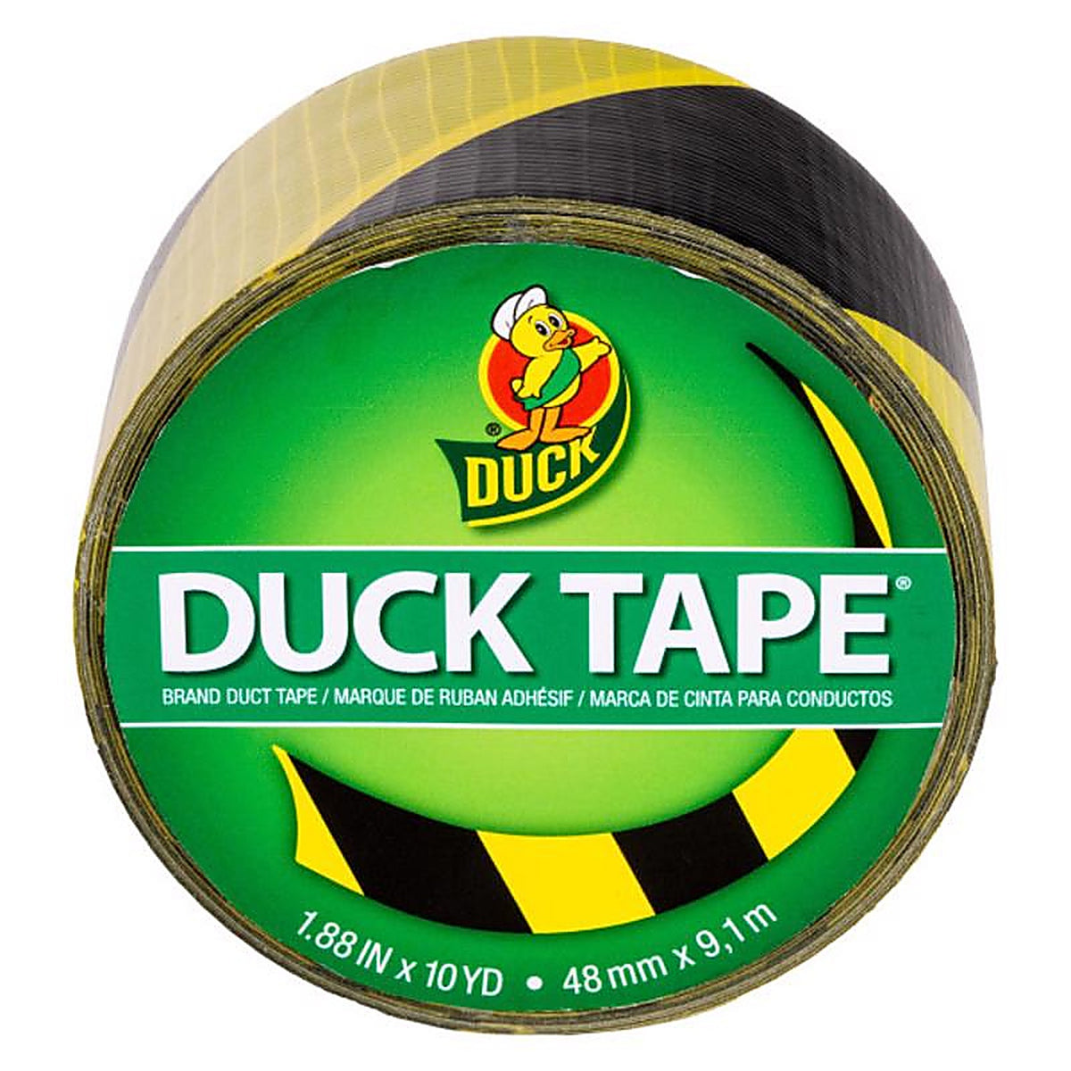 Duck Brand - 243054 - 1.88 In. W X 10 Yd L Black/Yellow Duct Tape