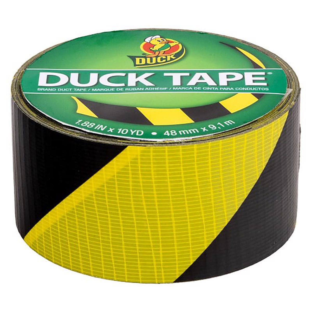 Duck Brand - 243054 - 1.88 In. W X 10 Yd L Black/Yellow Duct Tape