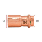 QuickFitting - SPWRC32-STR - 1 In. FTG In. Press In. Copper Reducing Coupling