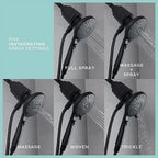 Seventy - 12160 - Danco Seventy Matte Black 5 Settings Handheld Showerhead 1.8 GPM