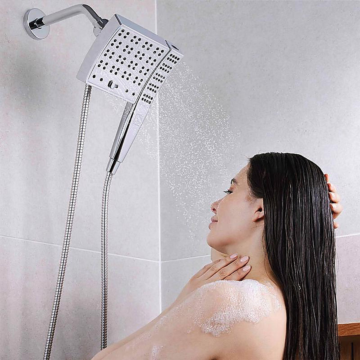 Seventy - 12161 - Danco Seventy Chrome 3 Settings Showerhead Combo 1.8 GPM