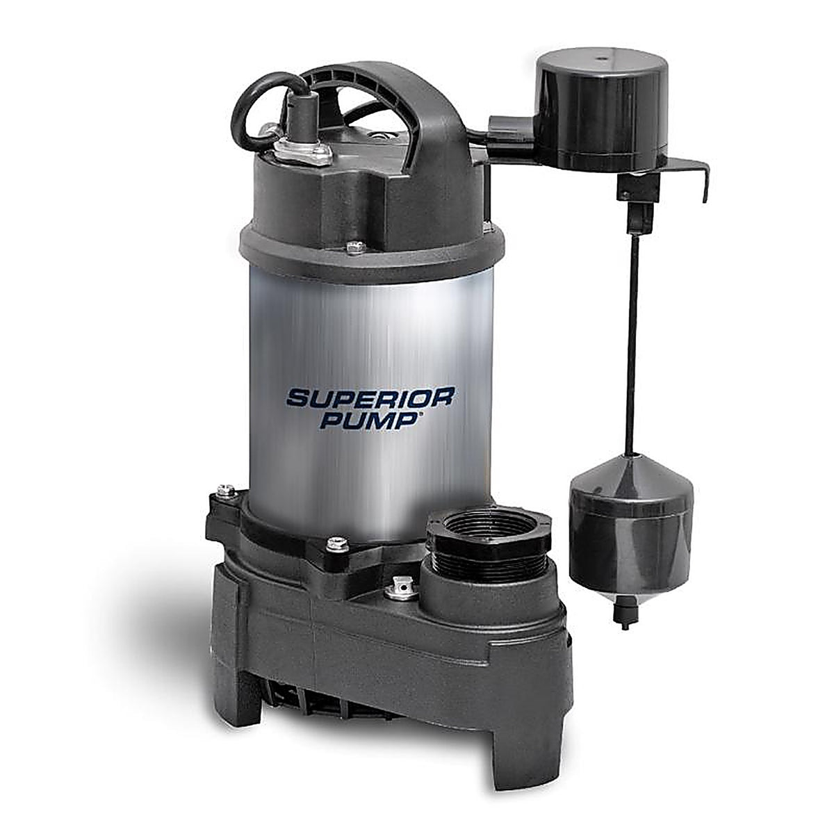 Superior Pump - 92151 - 1 HP 5160 GPH Stainless Steel Vertical Float Switch AC Sump Pump 10 Ft.
