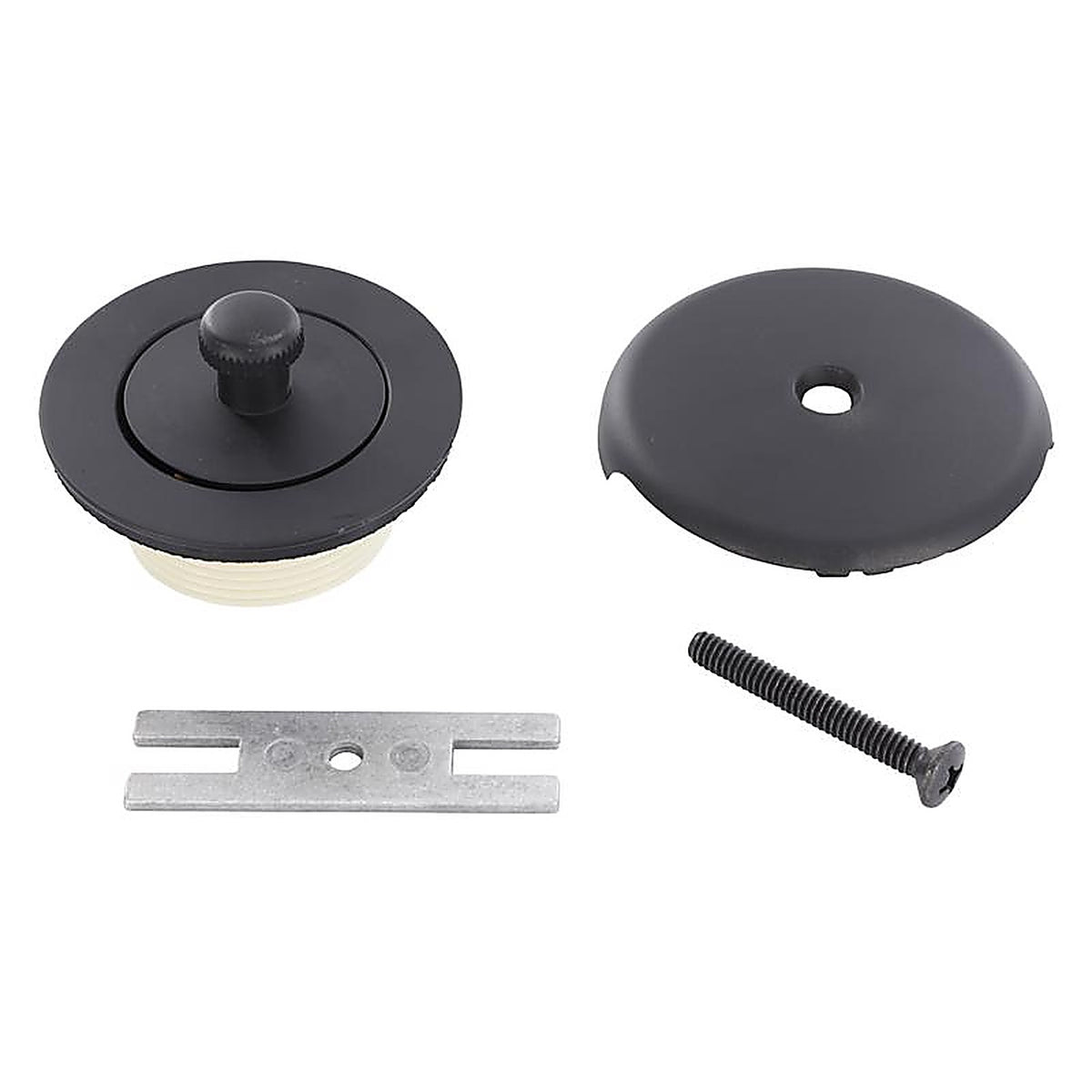 Danco - 12102 - 2-3/4 In. Matte Black Round Metal Lift and Turn Tub Drain Trim Kit