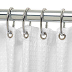 Zenna Home - HR05SSL - Chrome Silver Metal Shower Curtain Rings 12 Pack