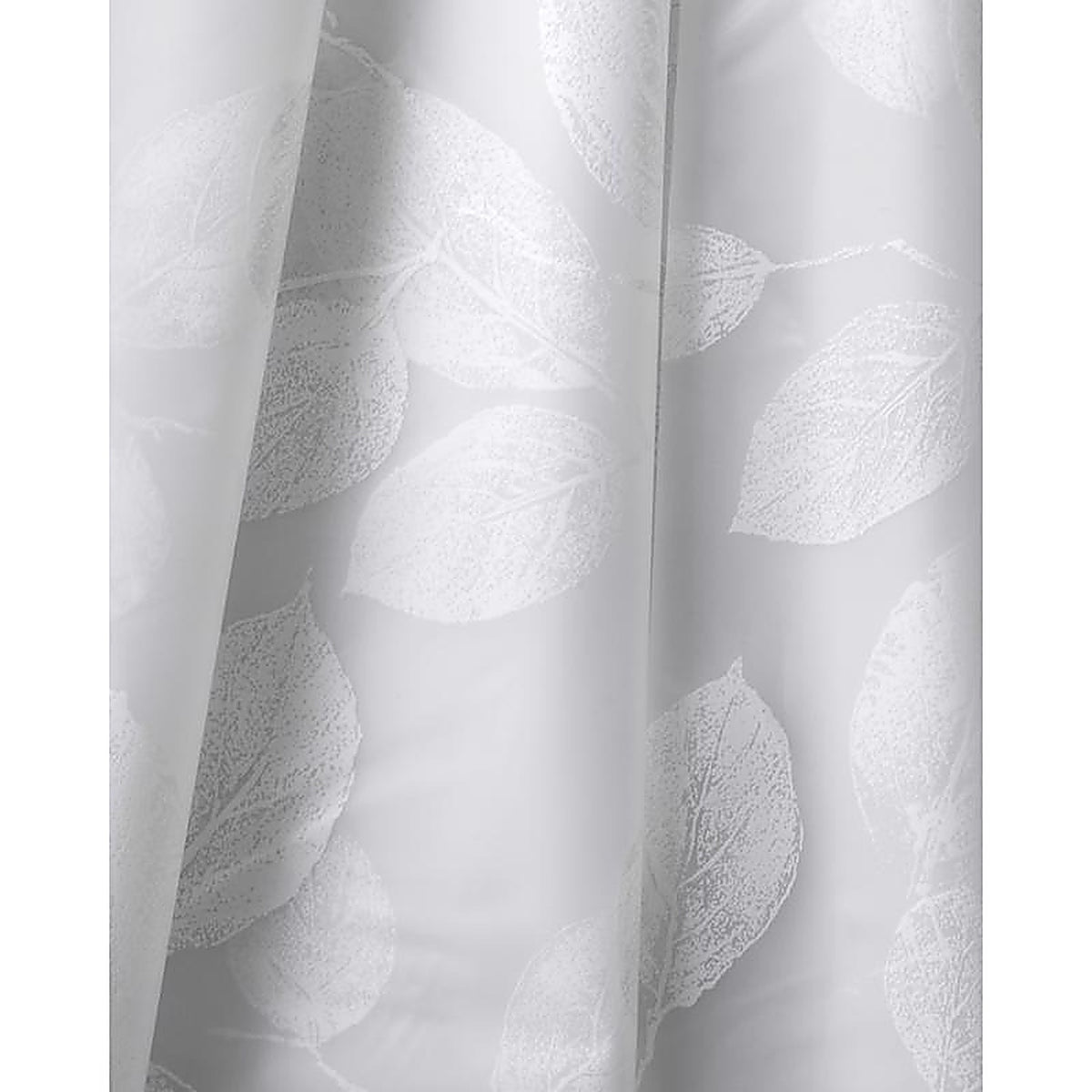 Zenna Home - CPRJLWWL - 72 In. H X 70 In. W White Just Leaves Shower Curtain Peva