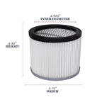 Cleveland Iron Works - F500381 - 4.55 In. L X 5.75 In. W X 4.625 In. D Ash Vac Filter 1 Piece