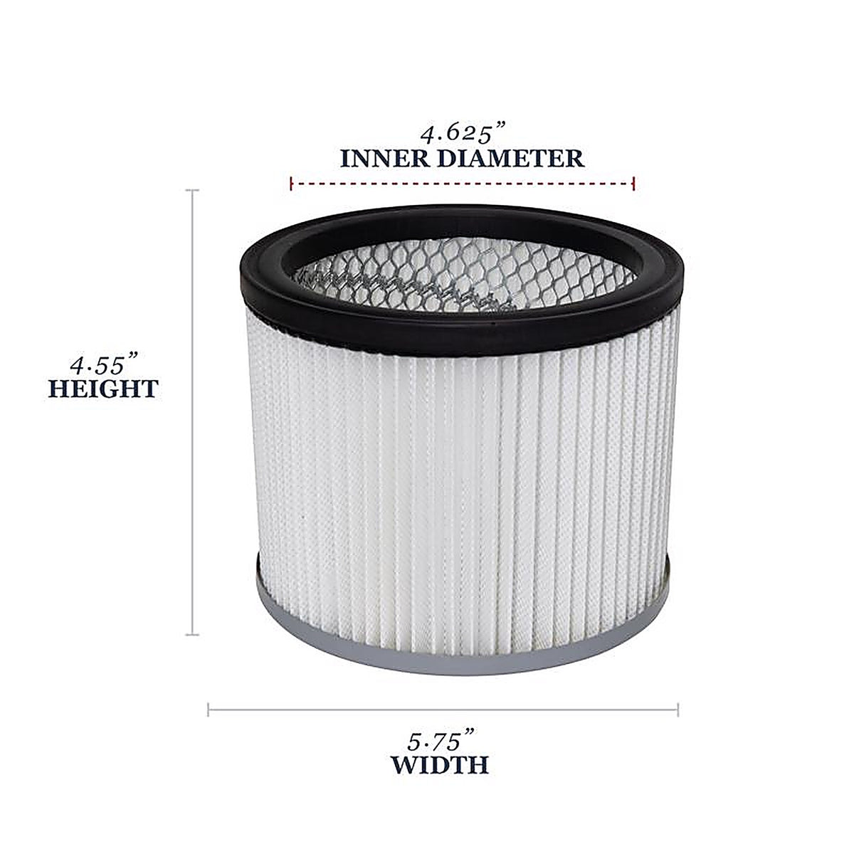 Cleveland Iron Works - F500381 - 4.55 In. L X 5.75 In. W X 4.625 In. D Ash Vac Filter 1 Piece