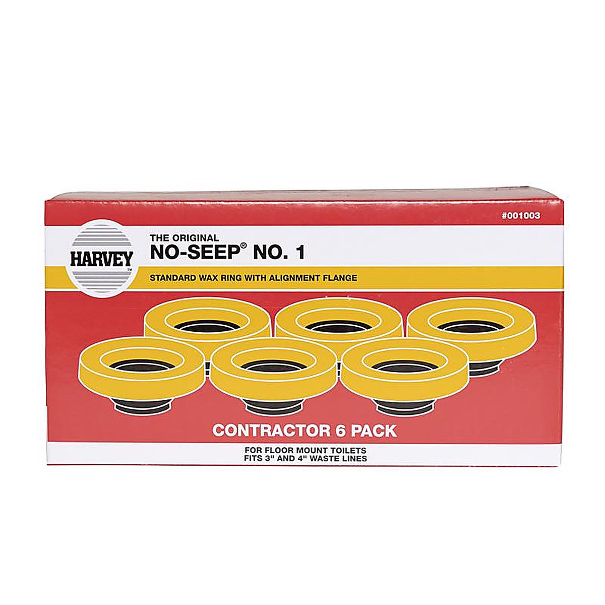 Harvey - 1003 - Wax Ring with Flange Petroleum Wax for Universal