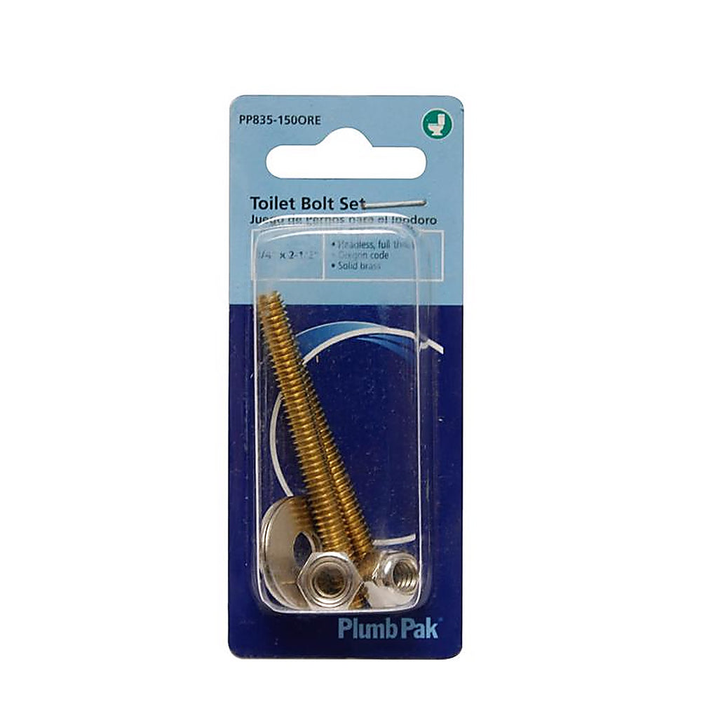 Plumb Pak - 35-150ORE - Toilet Bolts Set Brass