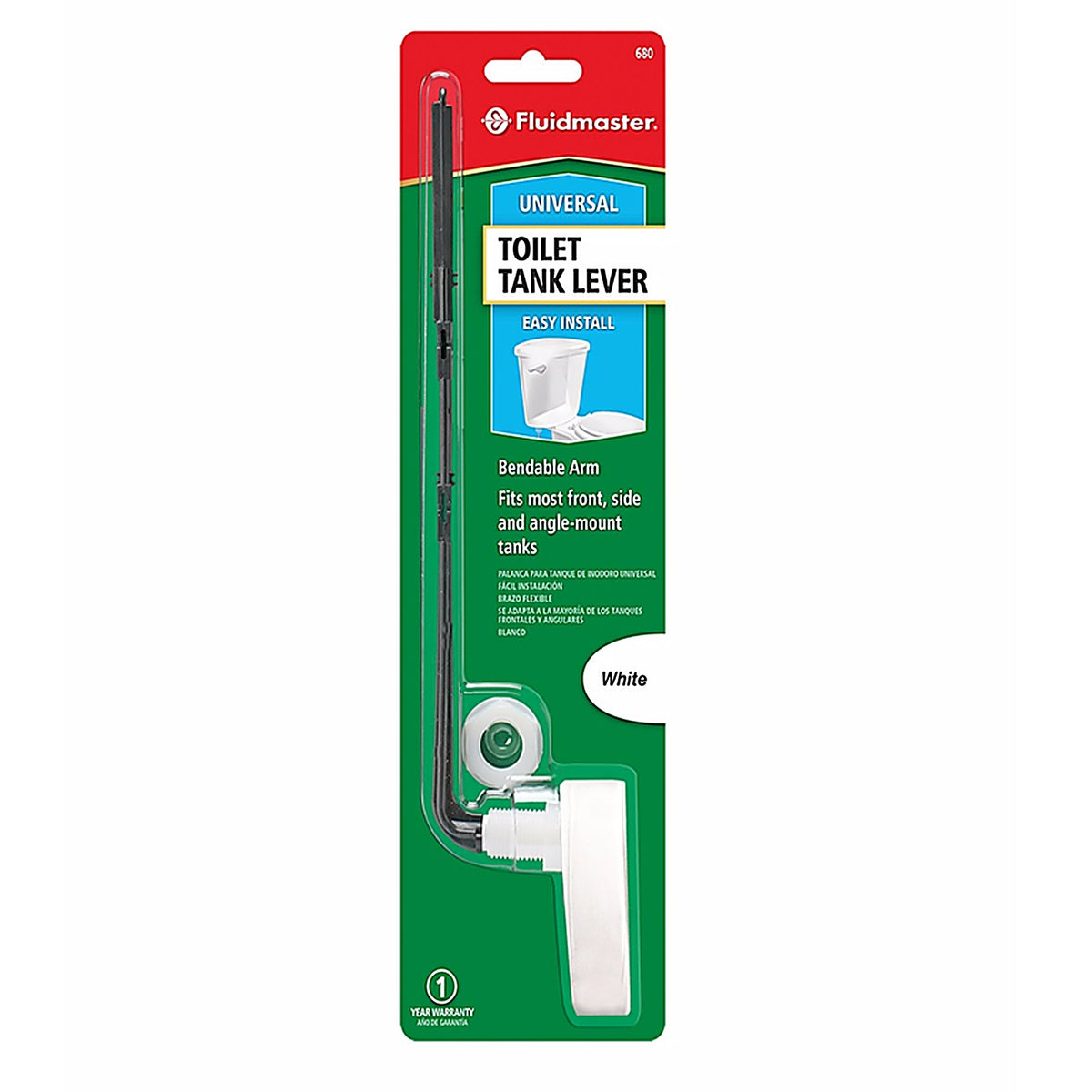 Fluidmaster - 680 - Tank Lever White Metal/Plastic for Universal
