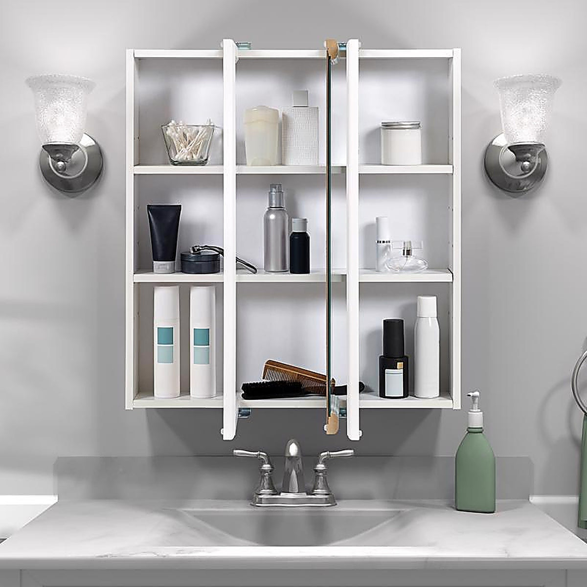 Zenith Products W24 26 in. H X 24 in. W X 4.5 in. D Rectangle Medicine Cabinet