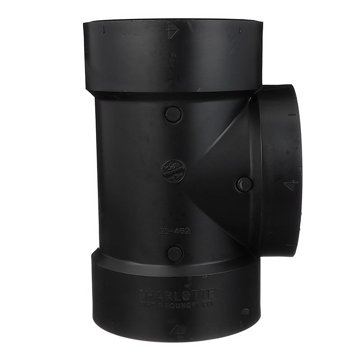 Charlotte Pipe - ABS004451200HA - 4 In. Hub X 4 In. D Hub Abs Flush Cleanout Tee