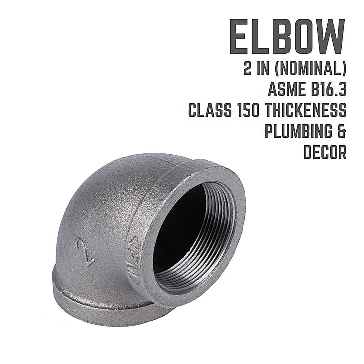 STZ Industries 310UE90-2 2 in. FIP each X 2 in. D FIP Black Malleable Iron 90 Degree Elbow