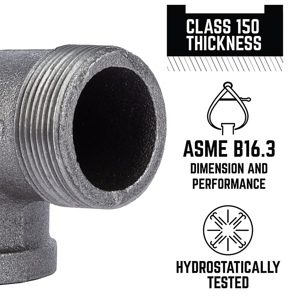 STZ Industries 310SE90-114 1-1/4 in. MIP each X 1-1/4 in. D FIP Black Malleable Iron 90 Degree Street Elbow
