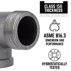 STZ Industries 310SE90-114 1-1/4 in. MIP each X 1-1/4 in. D FIP Black Malleable Iron 90 Degree Street Elbow