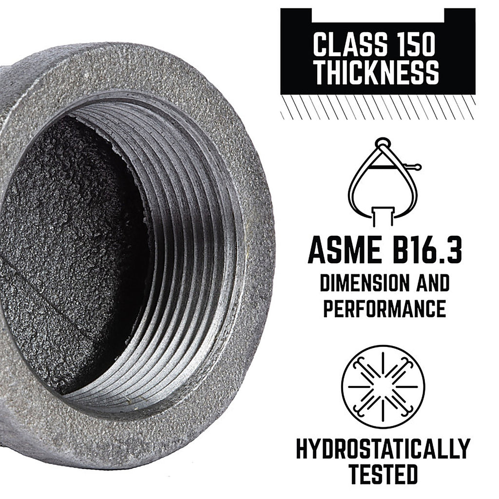 STZ Industries 310UE45-112 1-1/2 in. FIP each X 1-1/2 in. D FIP Black Malleable Iron 45 Degree Elbow