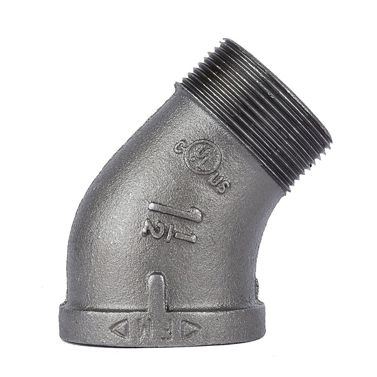 STZ - 501534 - Industries 1-1/2 In. MIP Each X 1-1/2 In. D Fip Black Malleable Iron 45 Degree Street Elbow