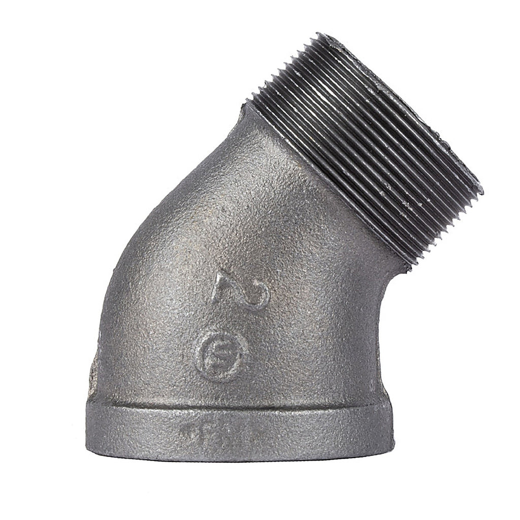 STZ - 501539 - Industries 2 In. MIP Each X 2 In. D Fip Black Malleable Iron 45 Degree Street Elbow