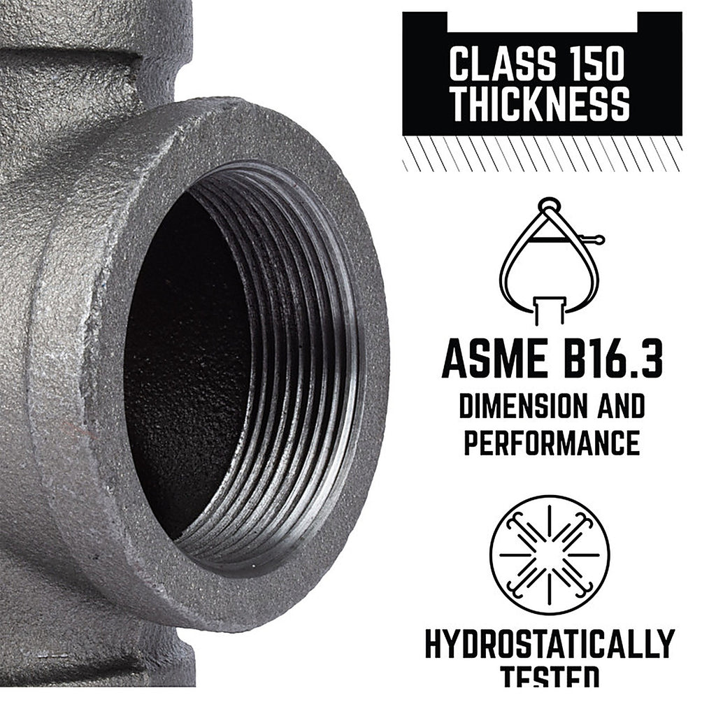 STZ - 501539 - Industries 2 In. MIP Each X 2 In. D Fip Black Malleable Iron 45 Degree Street Elbow