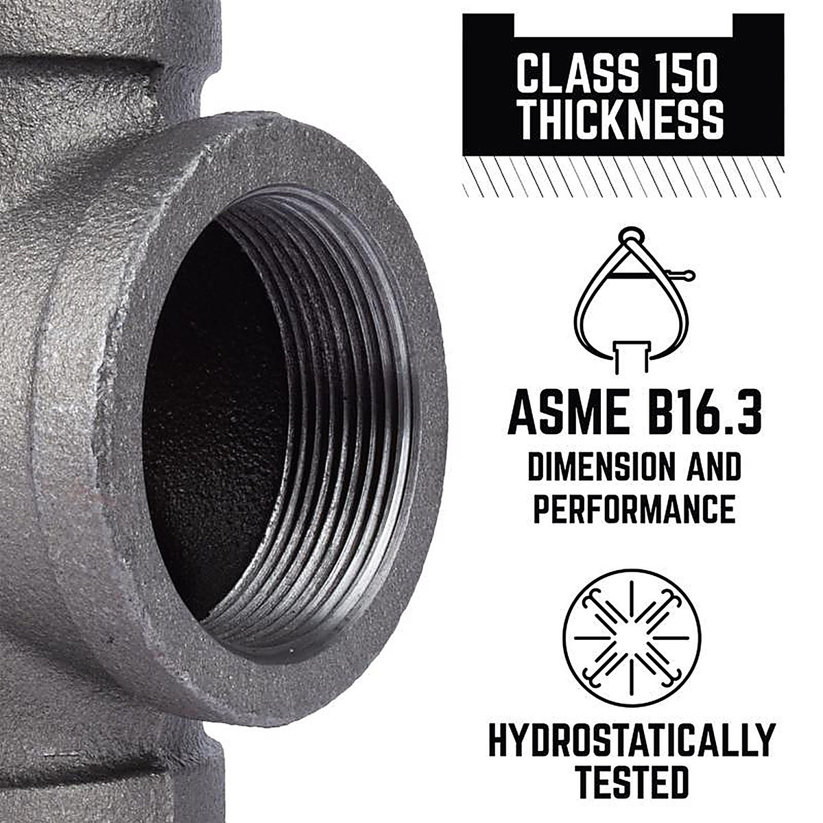 STZ Industries 310UP-2 2 in. MIP each Black Malleable Iron Plug