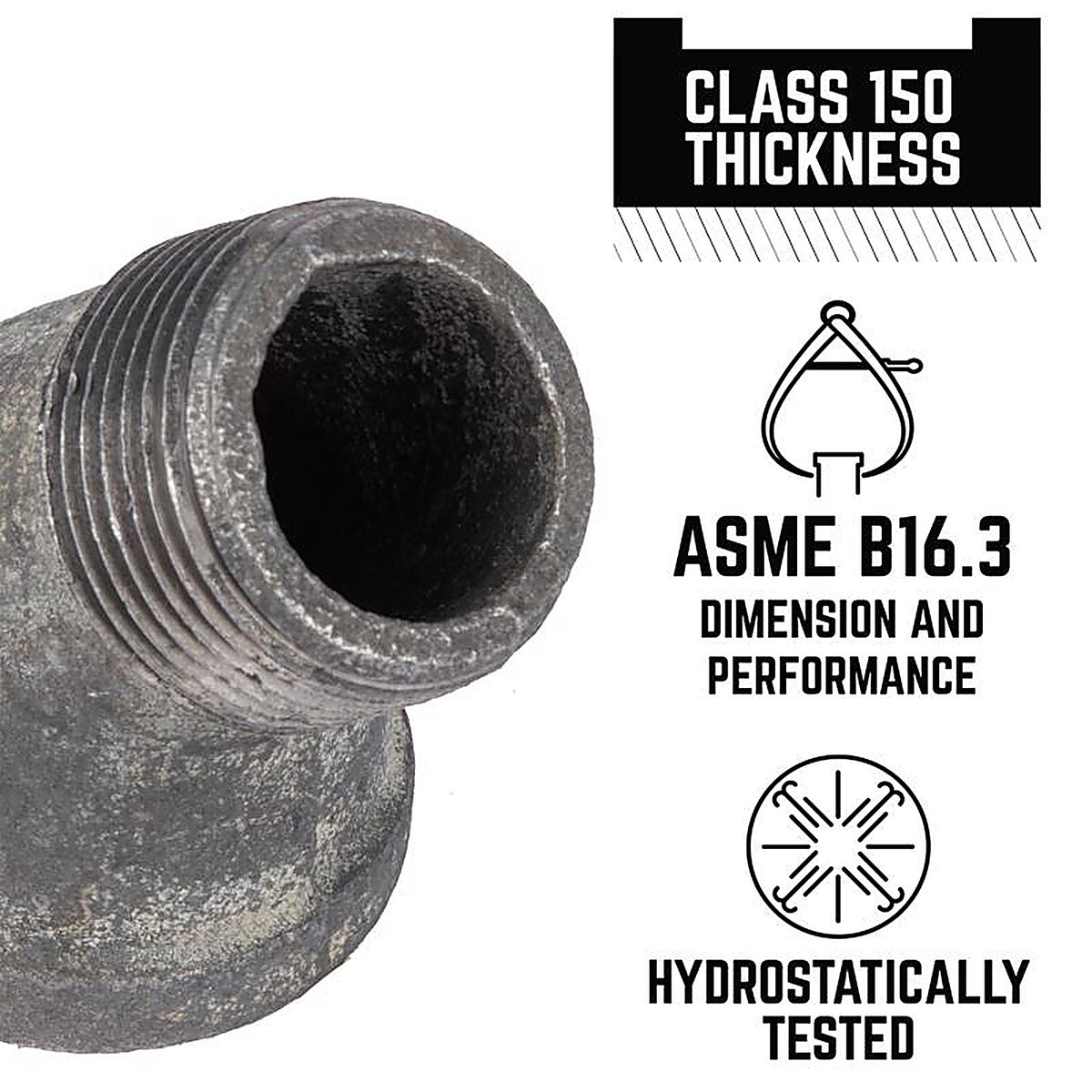 STZ - 501538 - Industries 1/8 In. MIP Each X 1/8 In. D Fip Black Malleable Iron 45 Degree Street Elbow