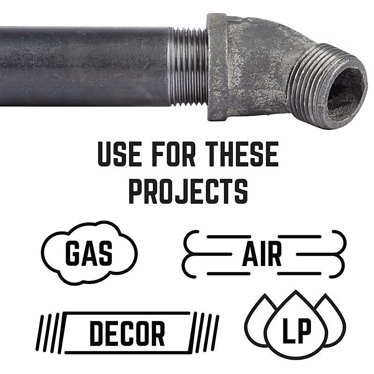 STZ - 501538 - Industries 1/8 In. MIP Each X 1/8 In. D Fip Black Malleable Iron 45 Degree Street Elbow