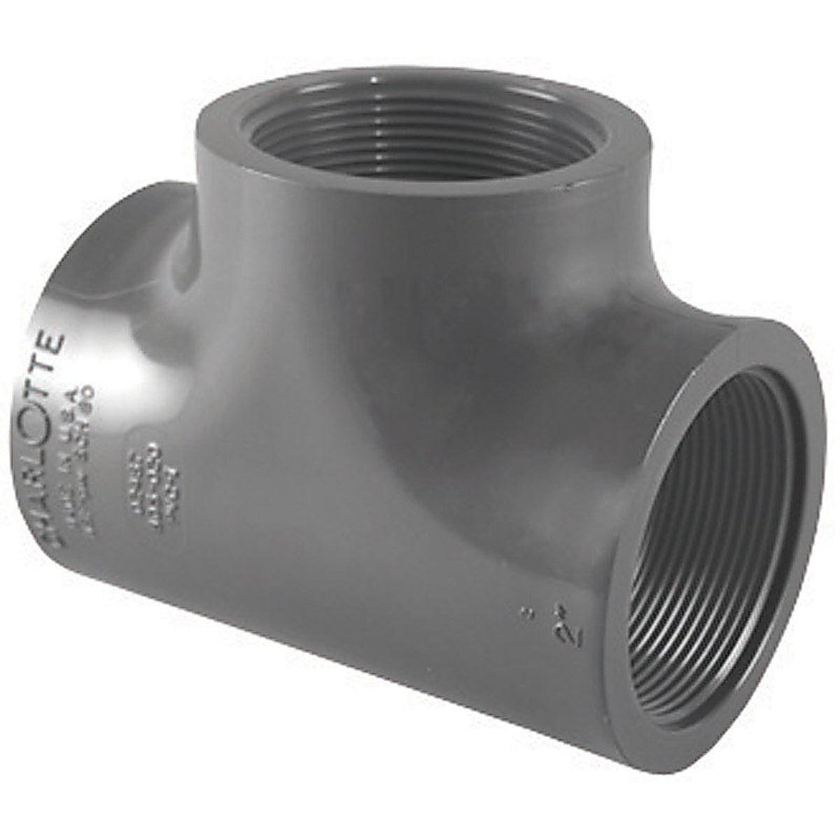 Charlotte Pipe PVC084021400 Schedule 80 1 in. FPT x 1 in. Dia. FPT PVC Tee