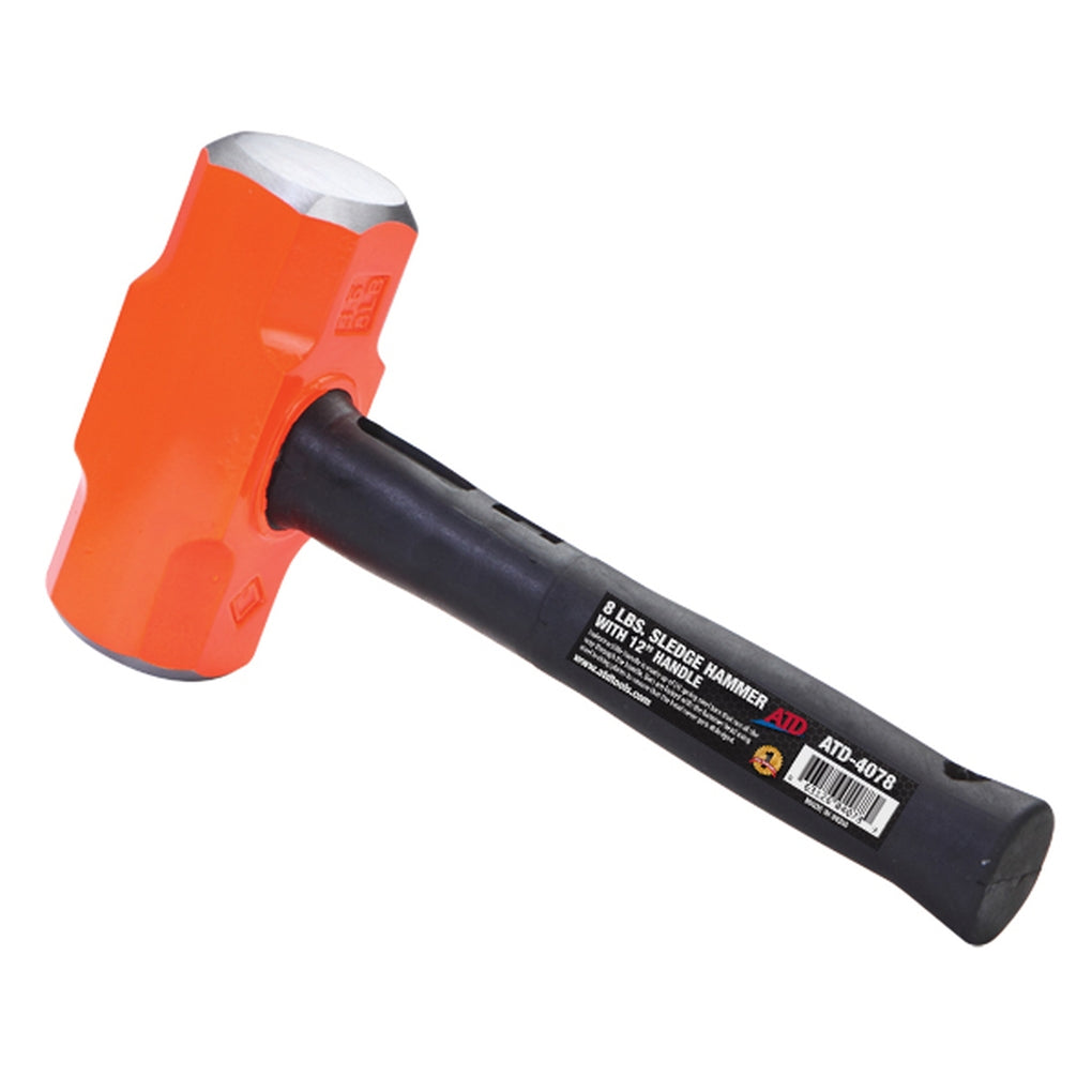 ATD 4078 Sledge Hammer, 8lb, Handle 12in.
