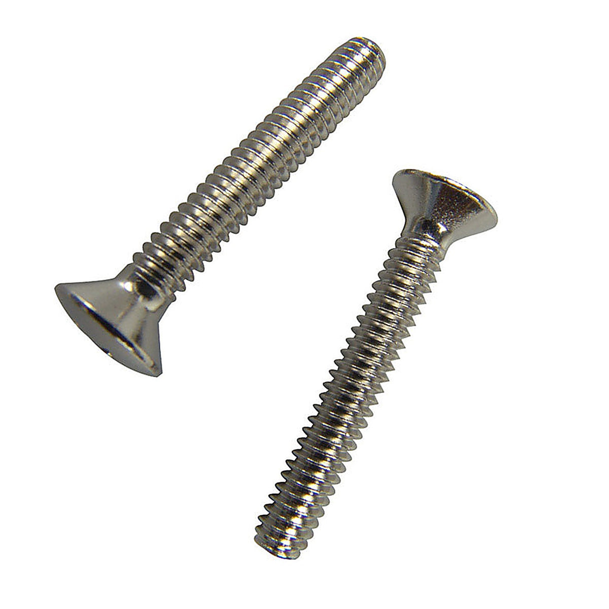Danco 36557B No. 1/4-20 S X 1-1/2 in. L Slotted Oval Head Chrome-Plated Brass Overflow Plate Screw