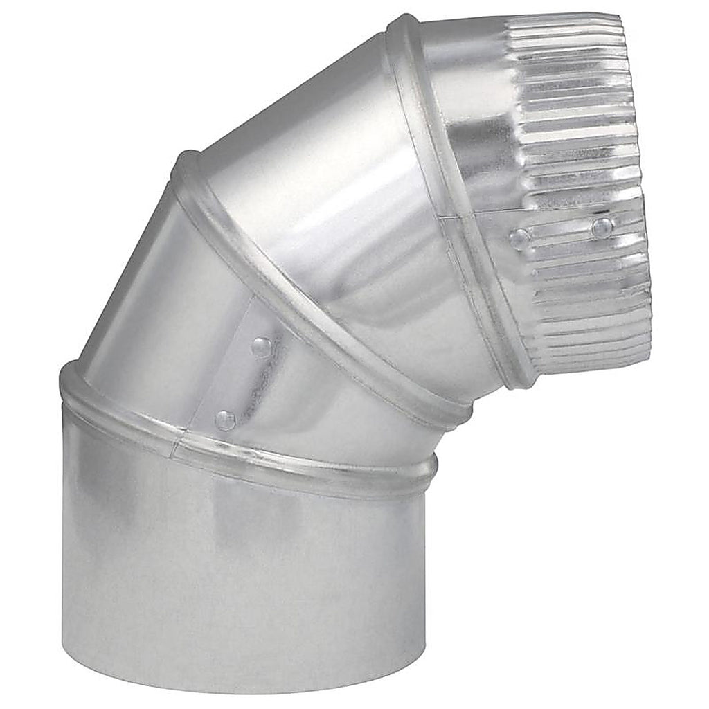 Imperial GV0285-C 4 in. Dia. x 4 in. Dia. Adjustable 90 deg. Galvanized Steel Elbow Exhaust