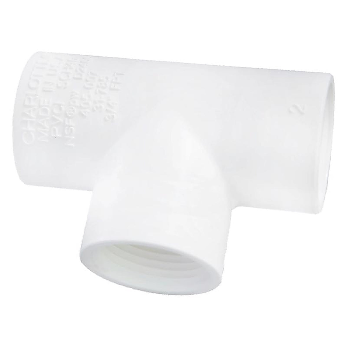 Charlotte Pipe PVC024020800 40 3/4 in. FPT x 3/4 in. Dia. FPT PVC Threaded Tee