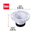 Oatey 43651 Twist-N-Set PVC Closet Flange 4in.