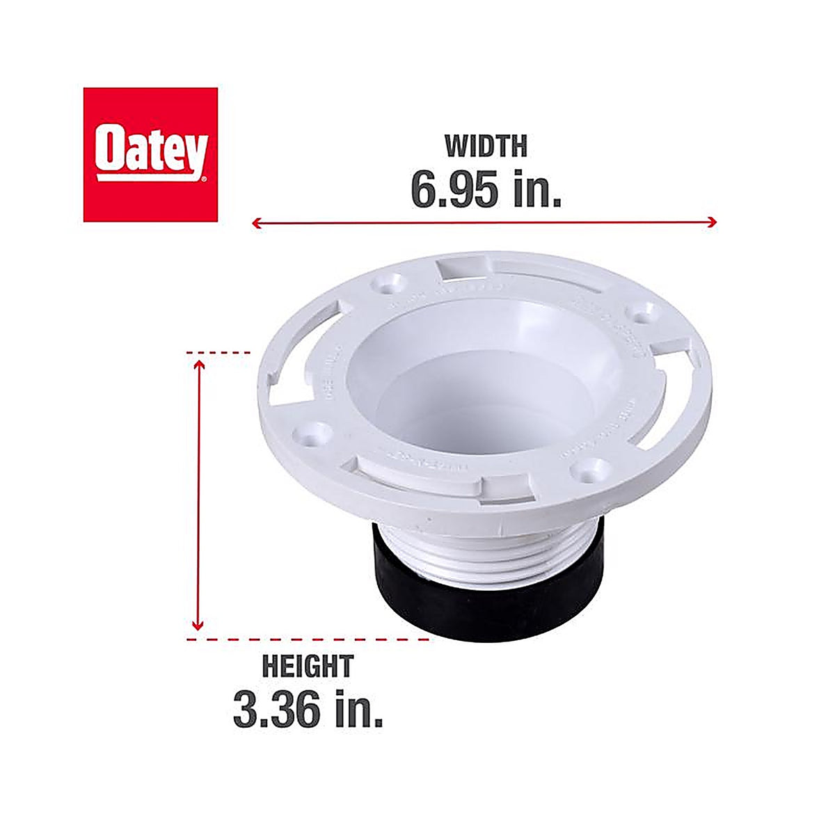 Oatey 43651 Twist-N-Set PVC Closet Flange 4in.