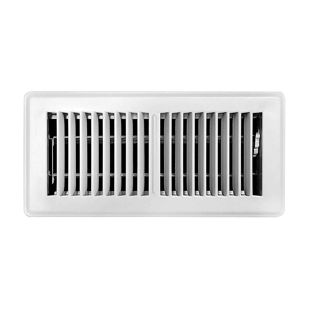 Tru Aire C150MWT04X10 4 in. H x 10 in. W 2-Way Powder Coat White Steel Floor Register