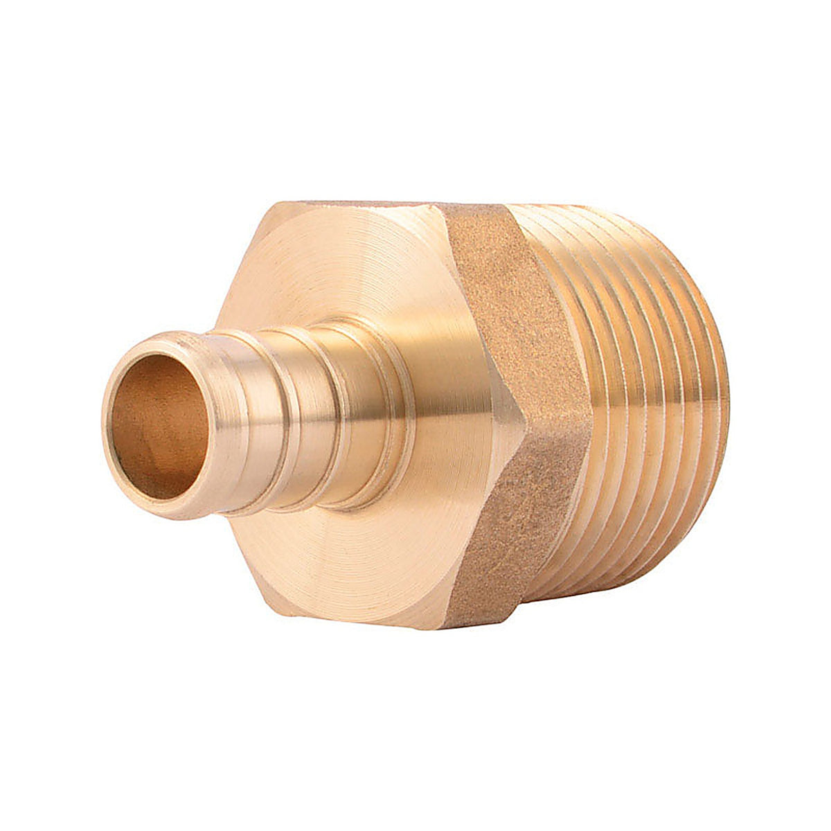 SharkBite UC116LFA 1/2 in. Barb x 3/4 in. Dia. MPT Brass Pex Adapter