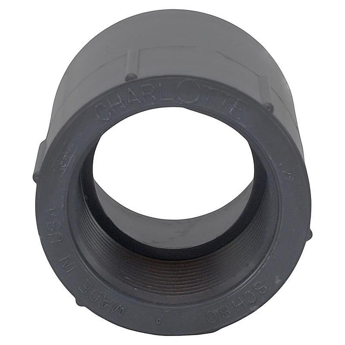 Charlotte Pipe PVC081011600 Schedule 80 1-1/4 in. Slip x 1-1/4 in. Dia. FPT PVC Adapter