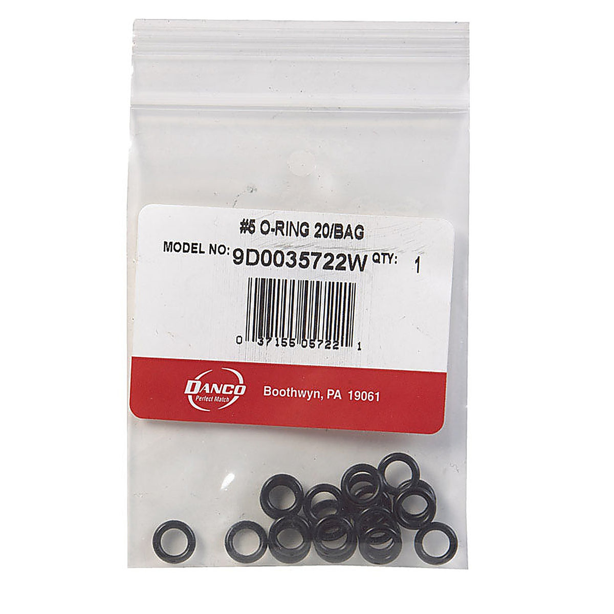 Danco - 35722W - 3/8 In. D X 1/4 In. D Rubber O-Ring 20 Pack
