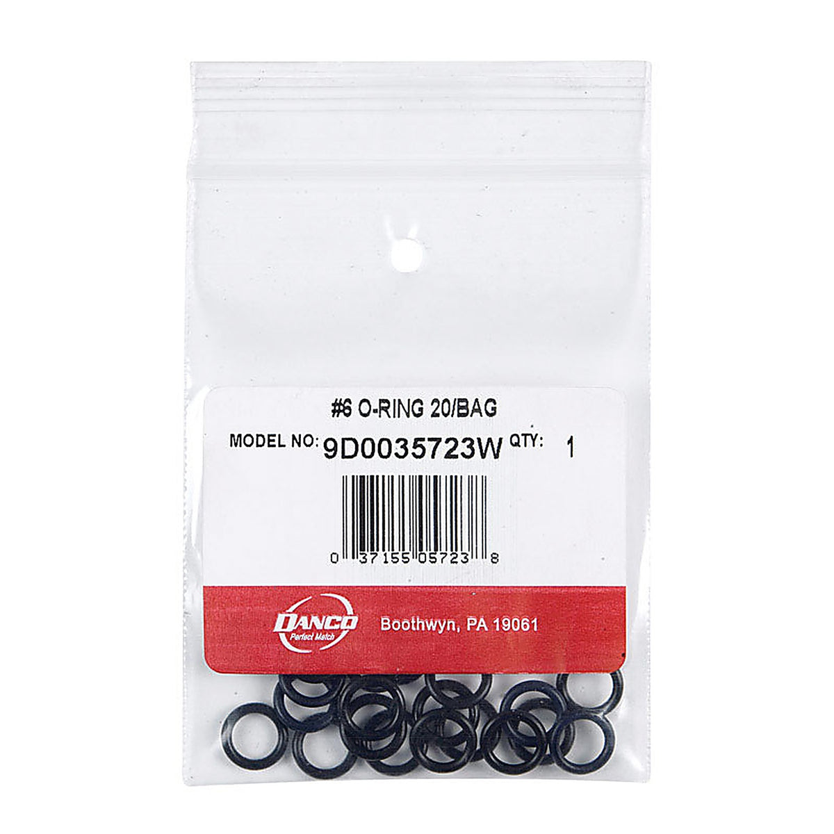 Danco - 35723W - 7/16 In. D X 5/16 In. D Rubber O-Ring 20 Pack