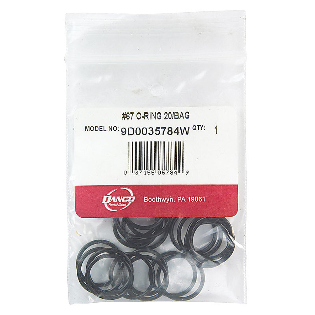 Danco - 35784W - 13/16 In. D X 5/8 In. D Rubber O-Ring 20 Pack
