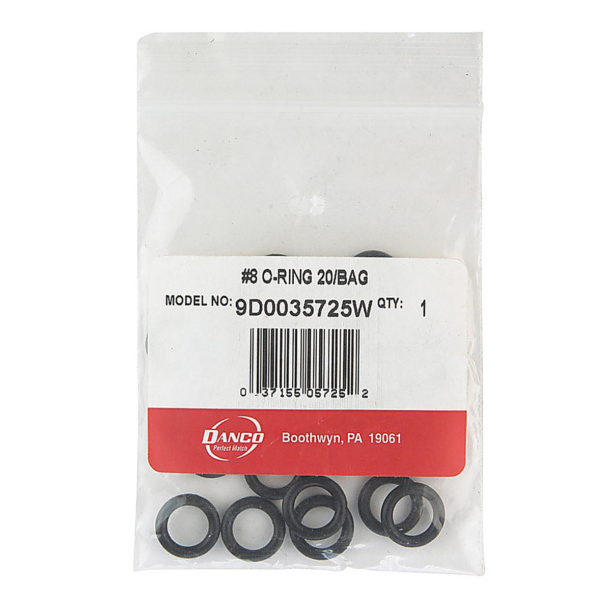 Danco - 35725W - 9/16 In. D X 3/8 In. D Rubber O-Ring 20 Pack