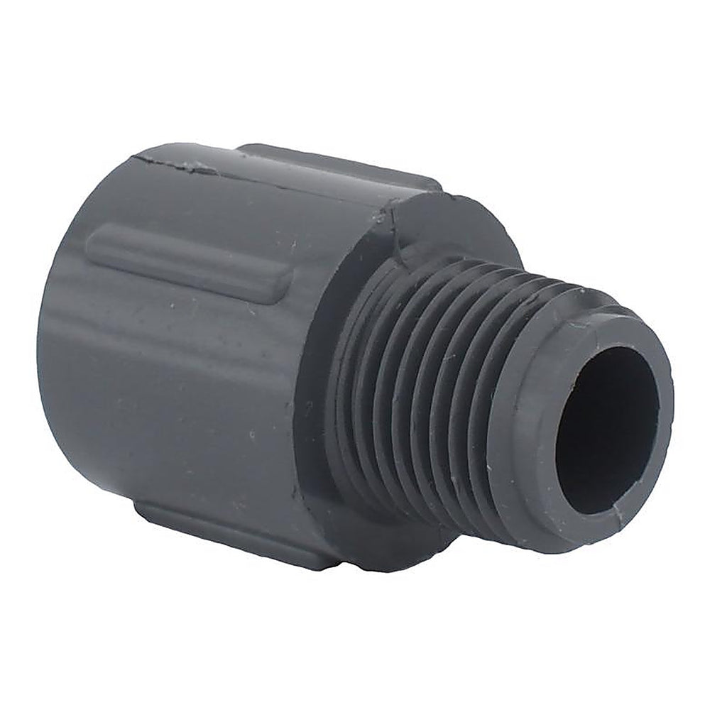 Charlotte Pipe PVC081090600 1/2 in. Slip x 1/2 in. Dia. MPT PVC Adapter