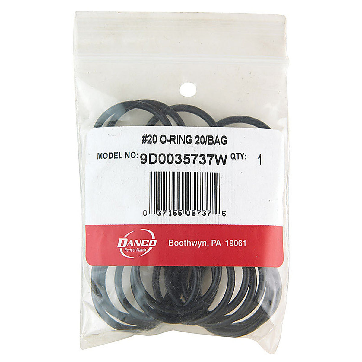 Danco - 35737W - 1 In. D X 1-3/16 In. D Rubber O-Ring 20 Pack