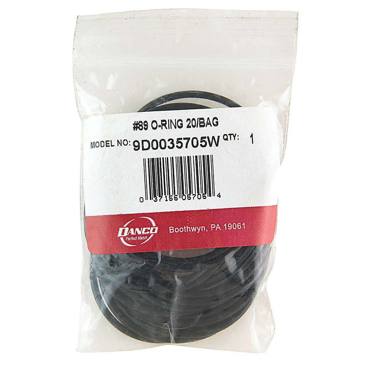 Danco - 35705W - 2-3/16 In. D X 2 In. D #89 Rubber O-Ring 20 Pack