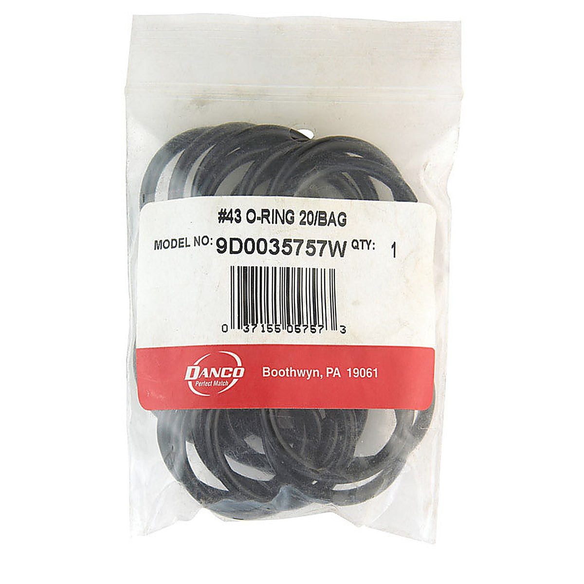 Danco - 35757W - 1-3/8 In. D X 1-1/8 In. D Rubber O-Ring 20 Pack