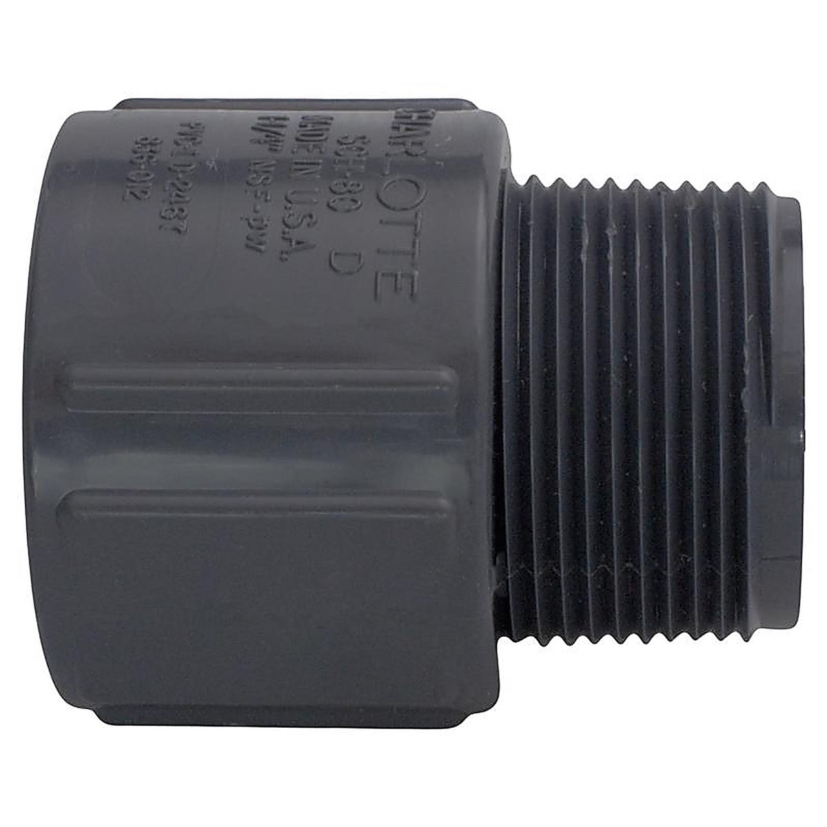 Charlotte Pipe PVC081090800 3/4 in. Slip x 3/4 in. Dia. MPT PVC Adapter